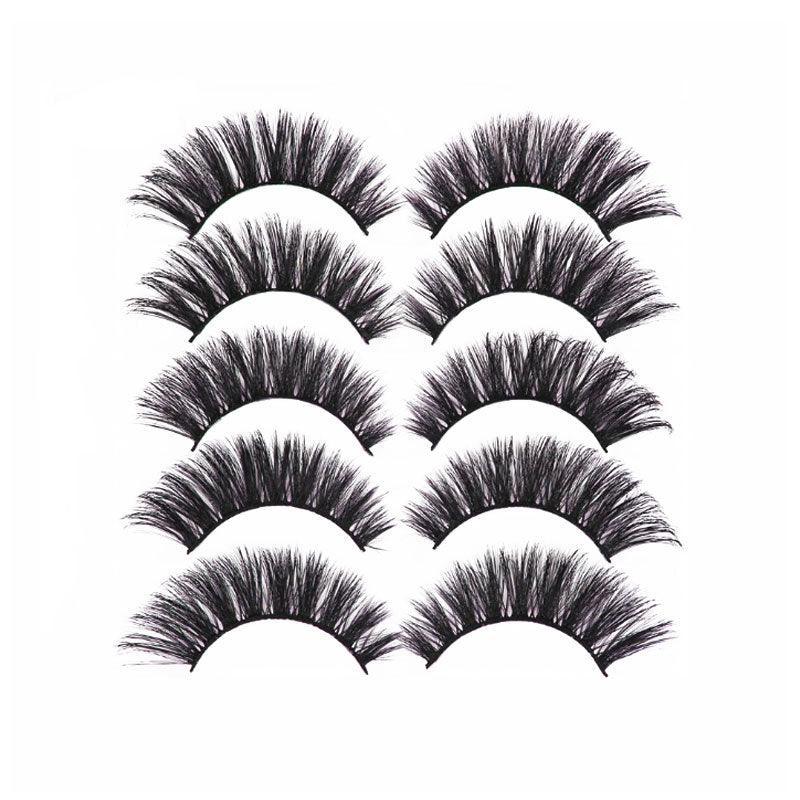 5 Pairs 3D Thick Mink Fake False Eyelashes Natural Long Wispy Makeup Lashes Au - 3D-52