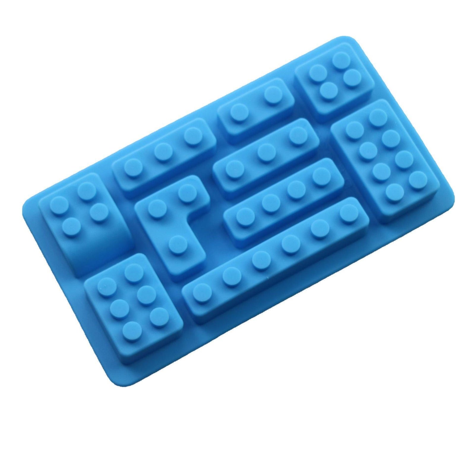 Brick Figure Man Silicone Mold Chocolate Block Cake Mould Ice Cube Tray - Red-Square