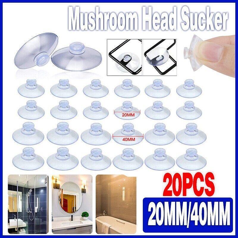 20Pcs 20/40Mm Suction Cups Caps Suckers Aquarium Fish Tank Glass Hanger Pads - 20MM