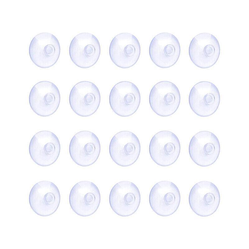 20Pcs 20/40Mm Suction Cups Caps Suckers Aquarium Fish Tank Glass Hanger Pads - 20MM