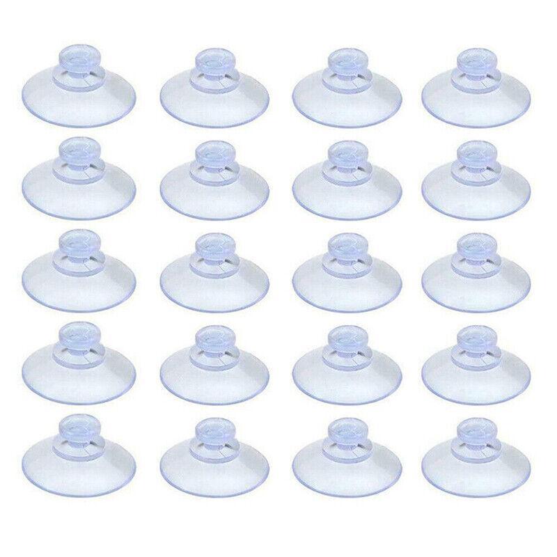 20Pcs 20/40Mm Suction Cups Caps Suckers Aquarium Fish Tank Glass Hanger Pads - 40MM