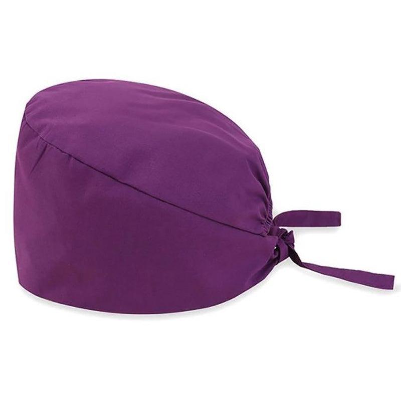 100% Cotton Unisex Surgical Scrub Cap for Doctors & Nurses - Purple