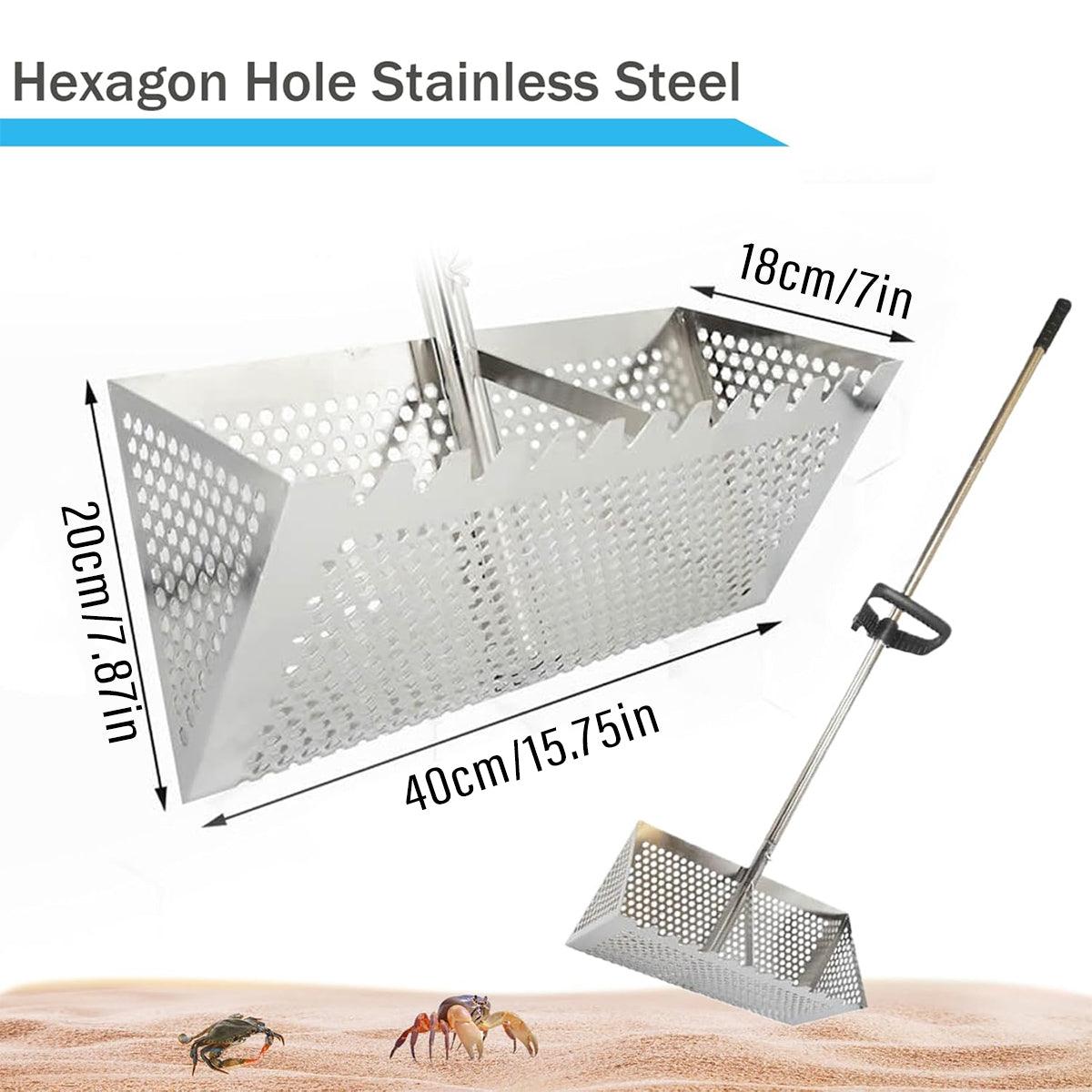 Stainless Steel Sand Screen Collapsible Beach Screen Crab Trap Fishing Gear