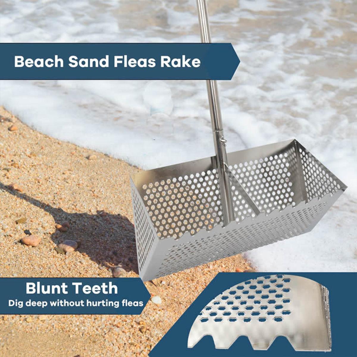 Stainless Steel Sand Screen Collapsible Beach Screen Crab Trap Fishing Gear