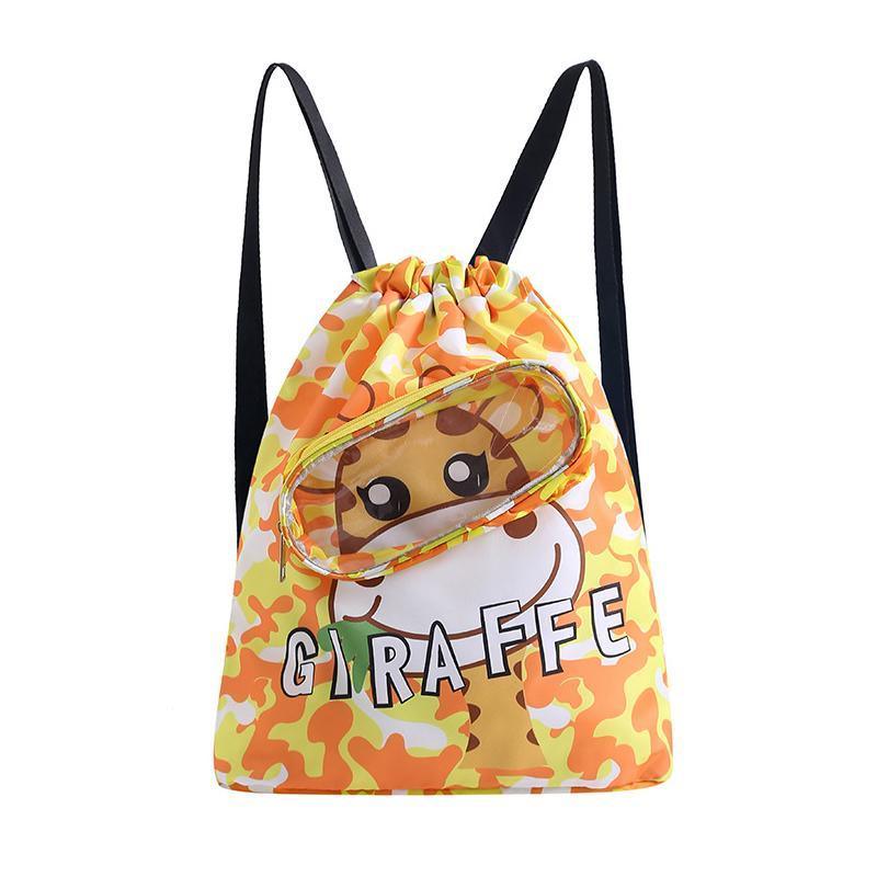 Waterproof Swim Backpack Durable Storage Bag Beach Pool Outdoor Travel - Yellow-Small (Single layer)