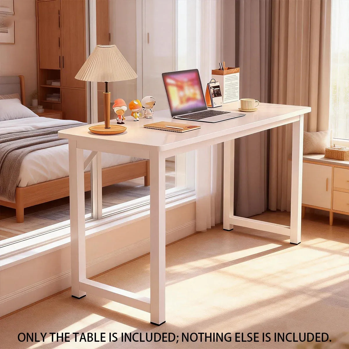 Long Narrow Study Workbench Computer Desk Writing Table For Home Office Compact
