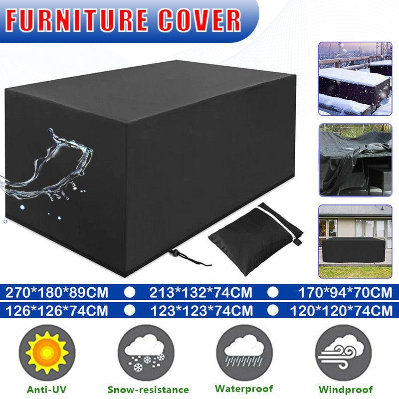 Waterproof Outdoor Furniture Cover Garden Patio Rain Uv Table Protector Chair - 123*123*74