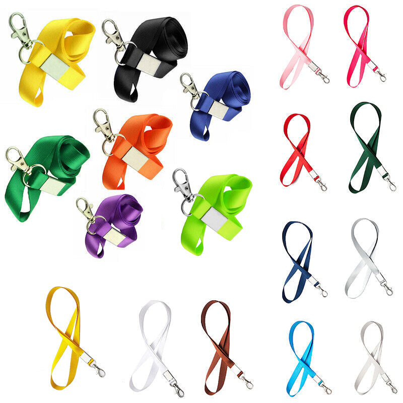 Neck Strap with Clip for ID Badge Name Tag Card Holder Lanyard - Gold Yellow