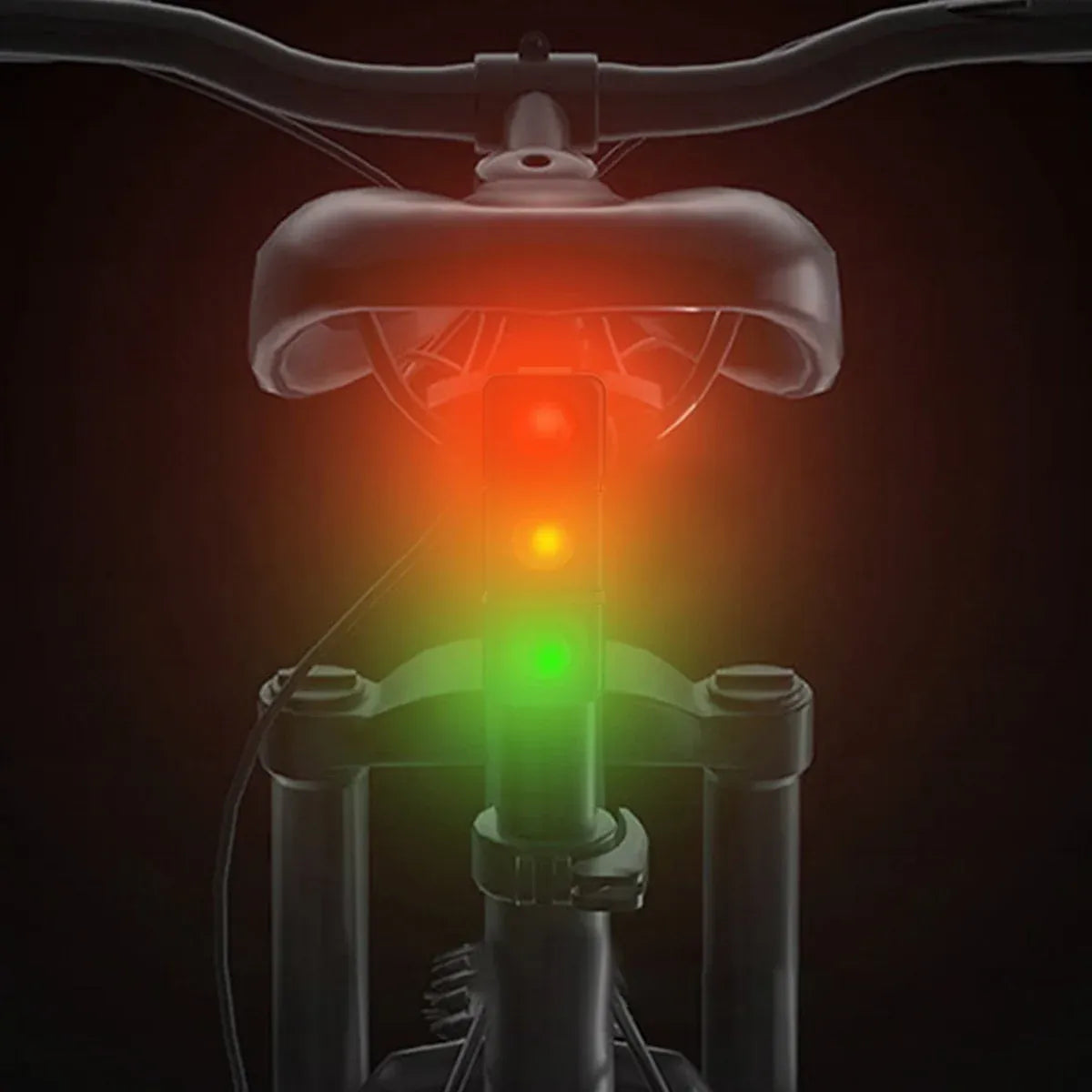 1-Piece USB-Rechargeable Three-Colour Bicycle Tail Light