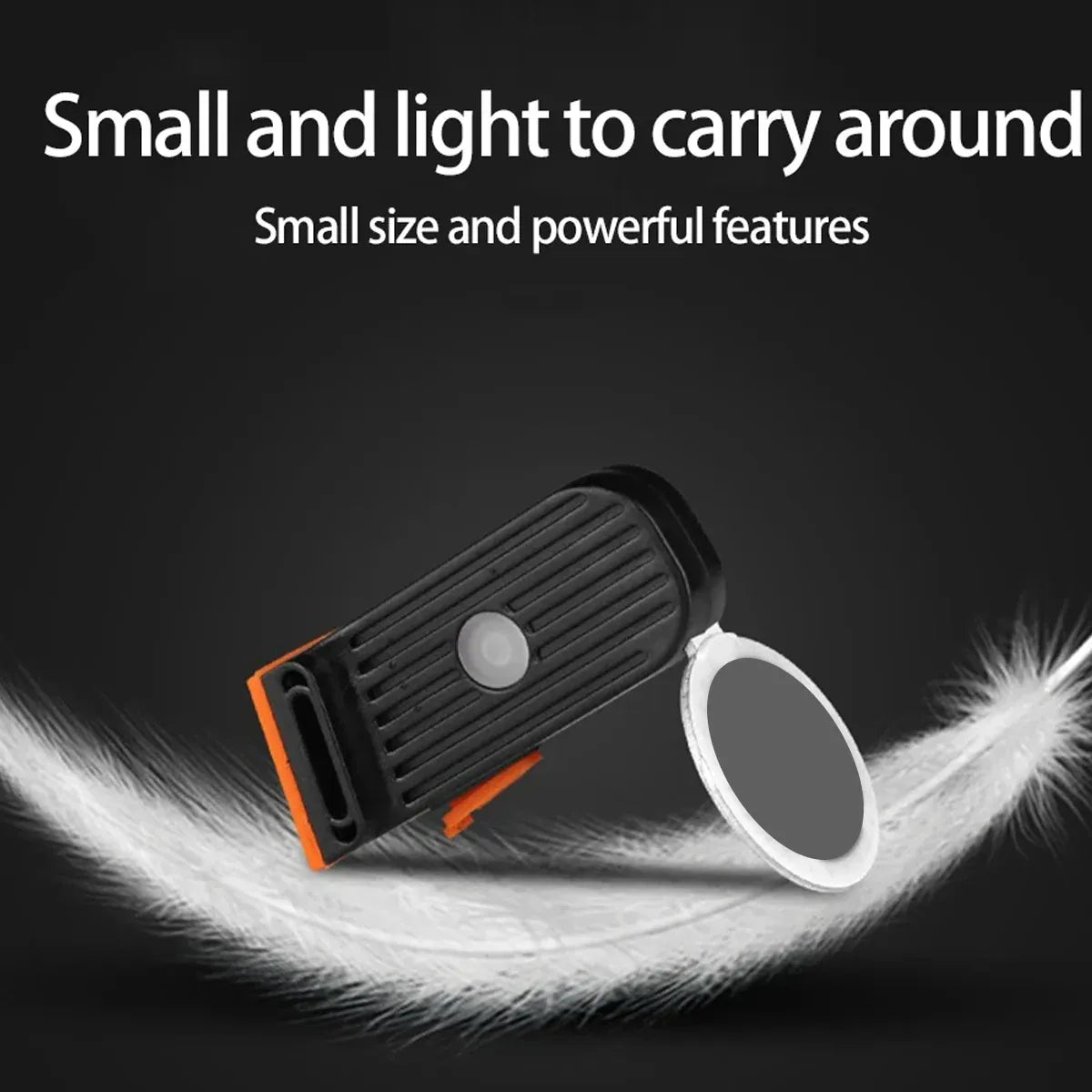 1-Piece USB-Rechargeable Circular Bicycle Tail Light