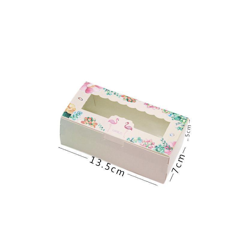 50PCS Set of 2 Premium Cake Packaging Boxes Clear Window Food Grade Cardboard - England-50pcs