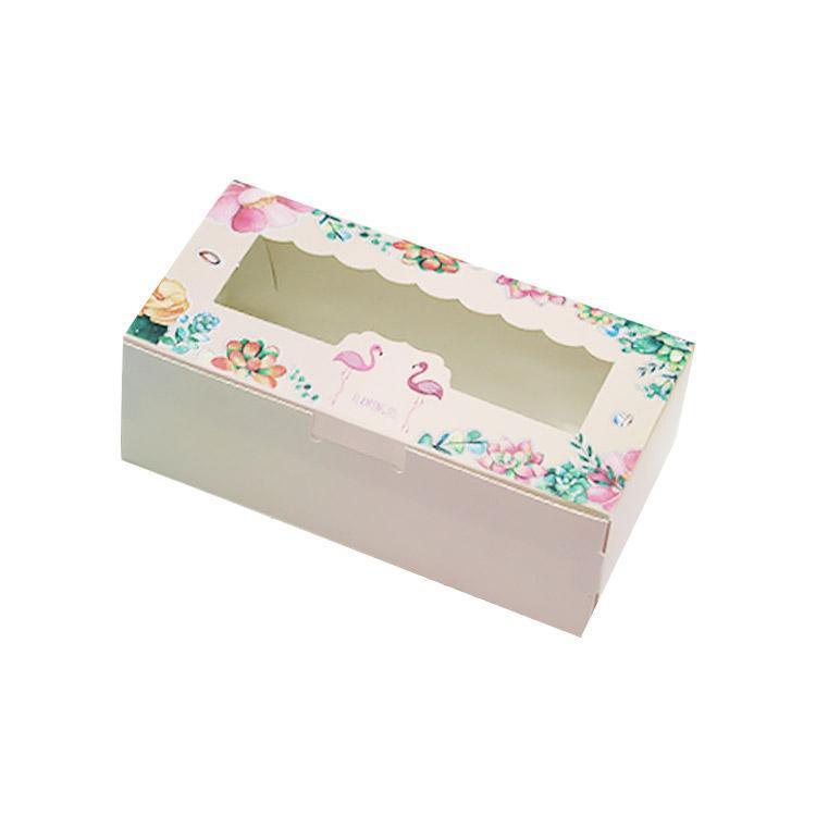 50PCS Set of 2 Premium Cake Packaging Boxes Clear Window Food Grade Cardboard - England-50pcs