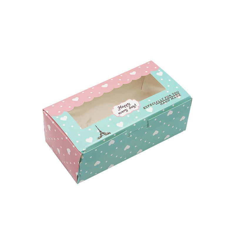 50PCS Set of 2 Premium Cake Packaging Boxes Clear Window Food Grade Cardboard - England-50pcs