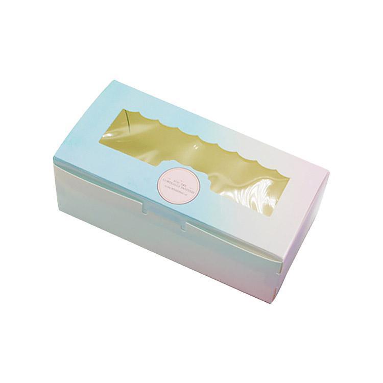 50PCS Set of 2 Premium Cake Packaging Boxes Clear Window Food Grade Cardboard - England-50pcs