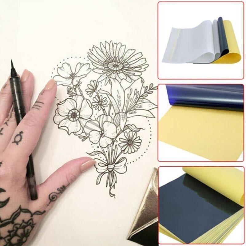 20Pcs Tattoo Stencil Paper Transfer Spirit Thermal Carbon Tracing Copier Kit Au