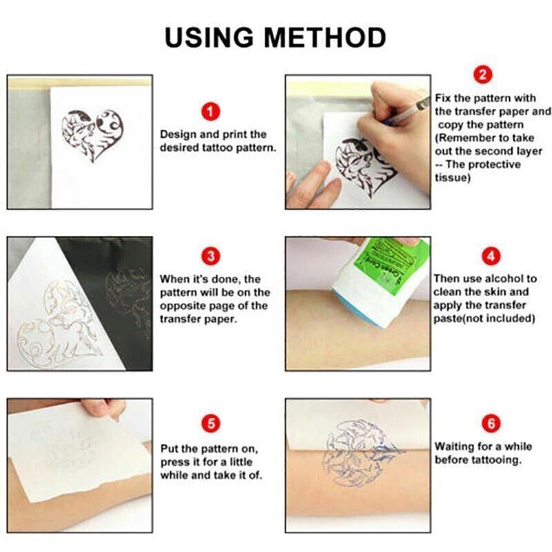 20Pcs Tattoo Stencil Paper Transfer Spirit Thermal Carbon Tracing Copier Kit Au