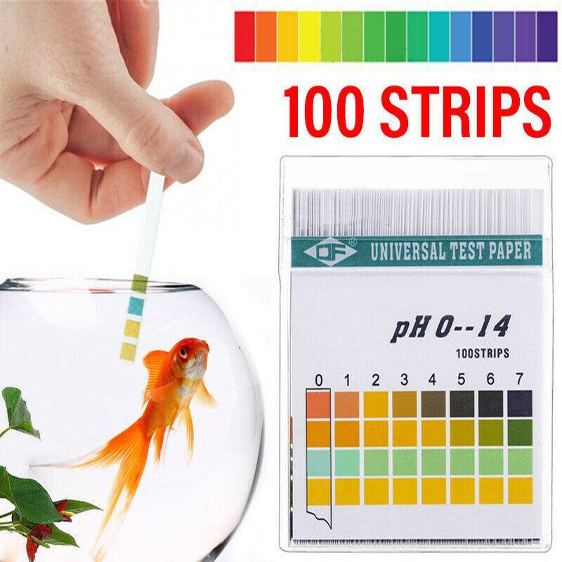 100pcs pH Test Strips 0-14 Alkaline Acid Litmus Kit for Urine Saliva Water