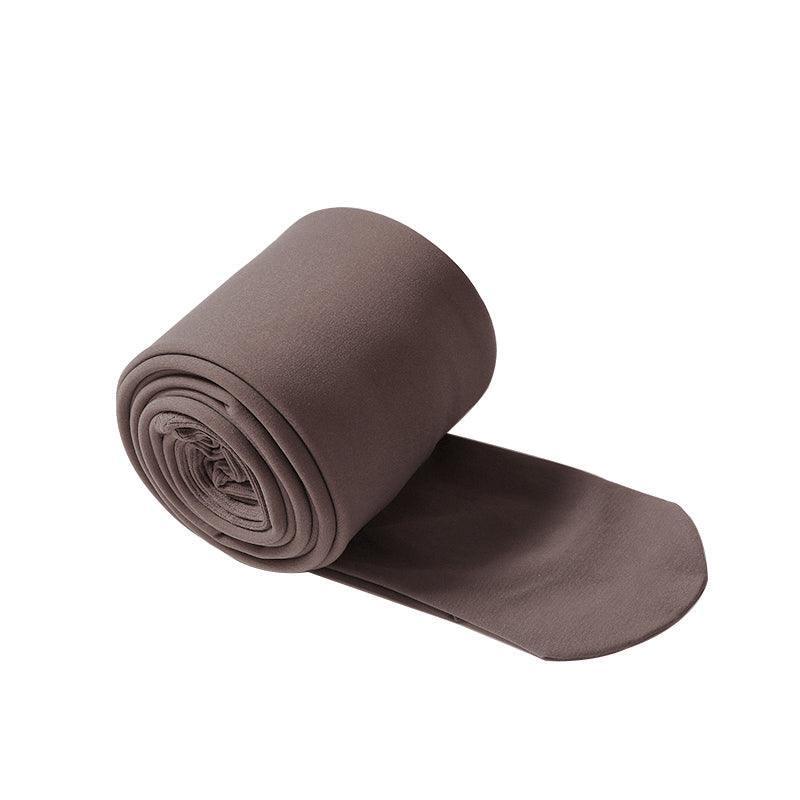 Womens Thermal Lined Translucent Pantyhose Winter Warm Fleece Tights Stockings - Coffee-85g