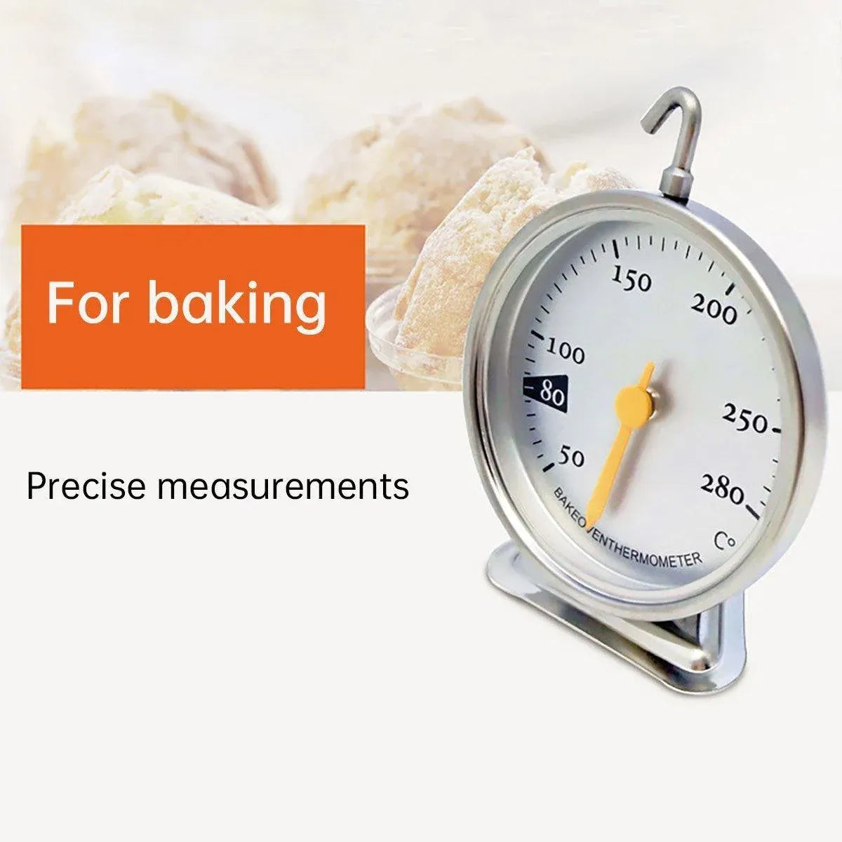 1-Piece Mechanical Oven Thermometer with Hook and Stand