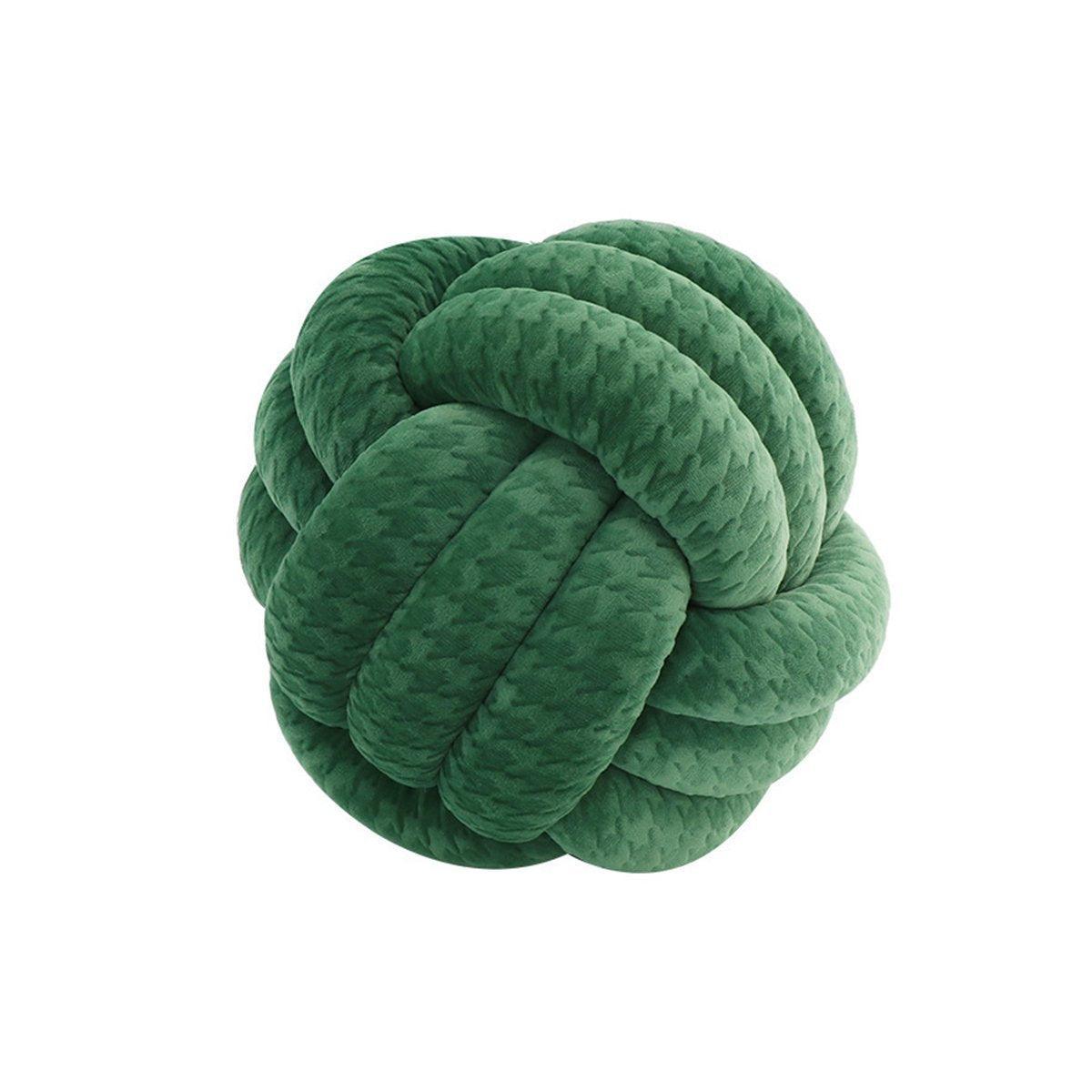 Three-Strand Braided Round Pillow Sofa Cushion Decorative Pillow for Living Room - Cream White
