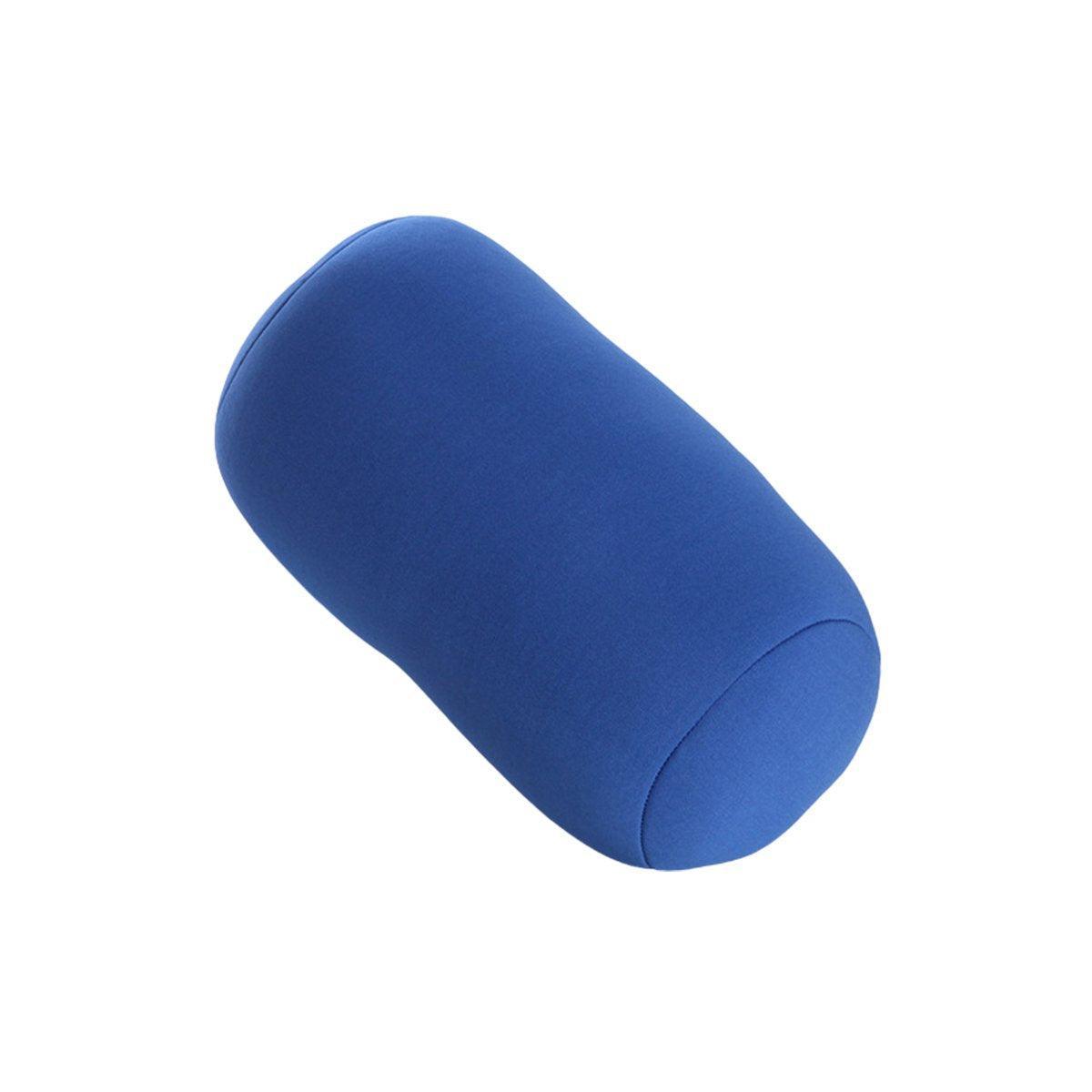 Solid Color Cylindrical Foam Particle Pillow Multi-Functional Neck Waist Support - Purple