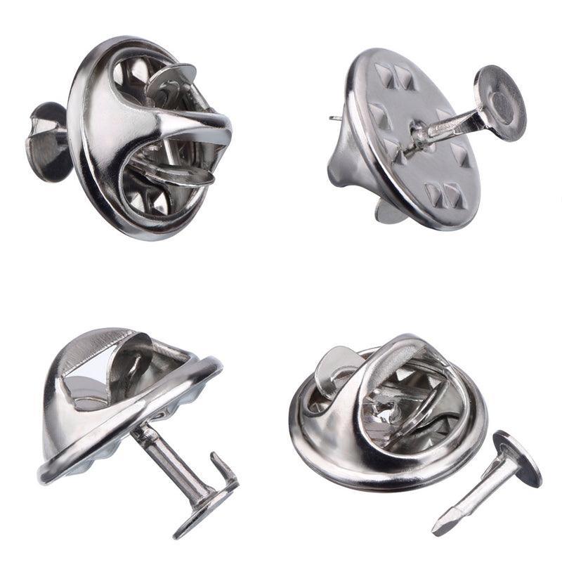 50 Sets Butterfly Clutch Tie Tacks Pin Back Replacement With Blank Cuff Pins - Gold