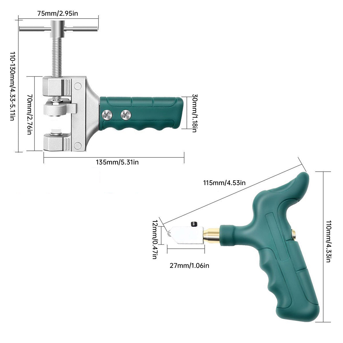 Handheld Ceramic Tile Cutter Portable Diamond Glass Cutter for Thick Tiles Glass