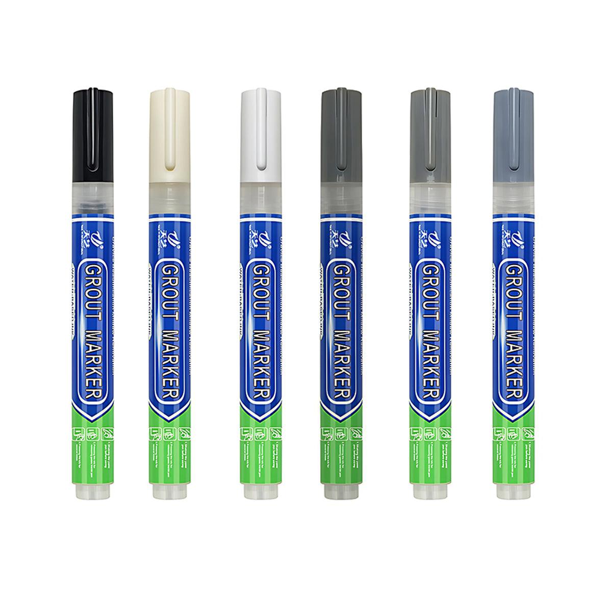 6Colours Tile Repair Pen Styling Wall Gap Grout Refresher Marker Bathroom - Grey