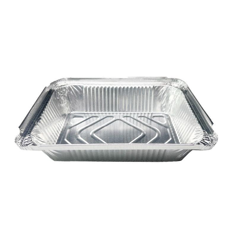 125PCS Disposable Quadrate Tin Foil Pans Oven Grill Safe Non-Stick Baking Trays - 125pcs-230ml