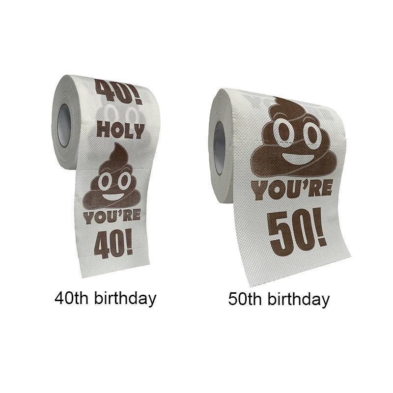 Prank Gag Printed Poop Funny Toilet Paper Roll Novelty Gag Gift for Pranks - 40old