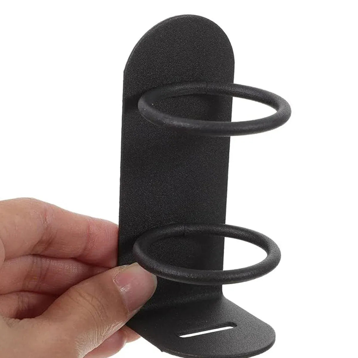 2-Piece Black Wall-Mounted Toothbrush Holder Set