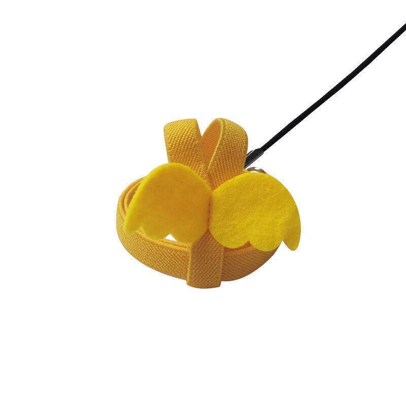 Parrot Bird Harness Leash Adjustable Flying Training Rope Cockatiel Conure Budgie - Pink