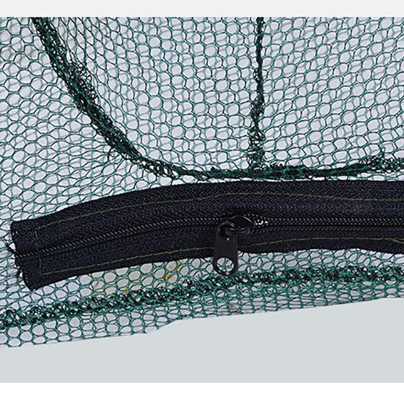 Large Fishing Net Fish Crab Yabbie Trap Minnow Crawfish Shrimp Cage Net Foldable - 10 Side 10 Holes