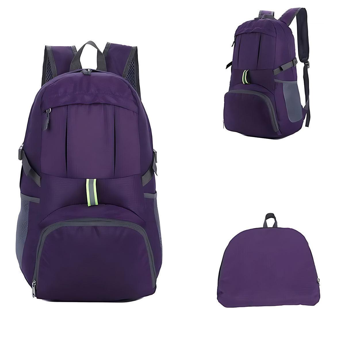 35L Light Foldable Waterproof Outdoor Sports Backpack Camping Hiking Travel Bag - Purple