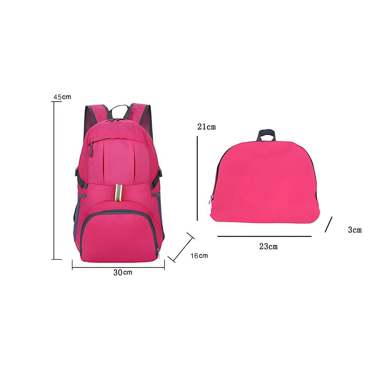 35L Light Foldable Waterproof Outdoor Sports Backpack Camping Hiking Travel Bag - Rose Red