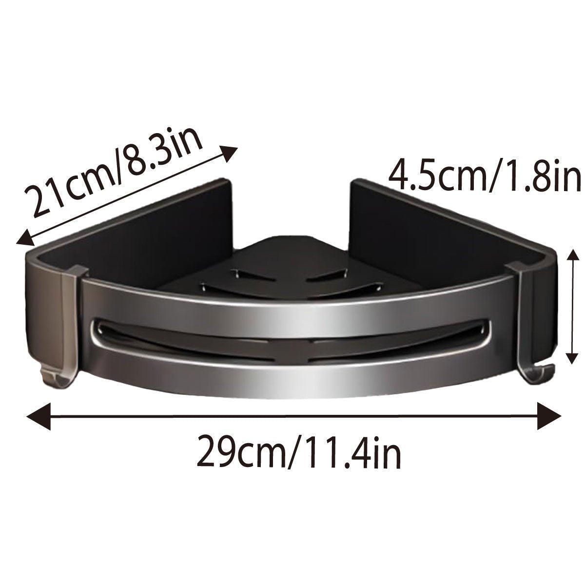 Single Tier Triangle Bathroom Shower Shelf Organizer Rack Wall Mounted Storage