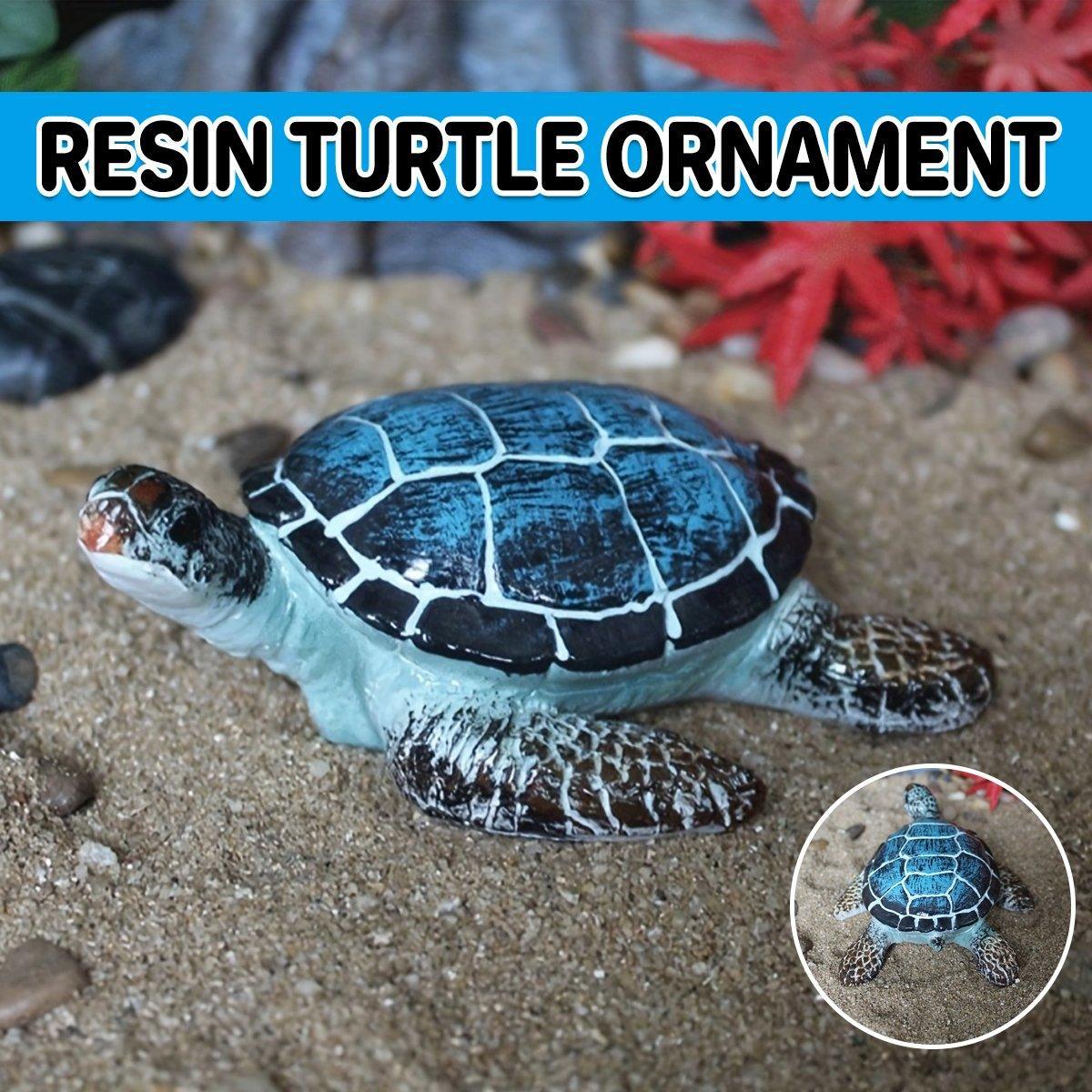 Resin Sea Turtle Aquarium Ornament Underwater Decor for Home and Fish Tank Use