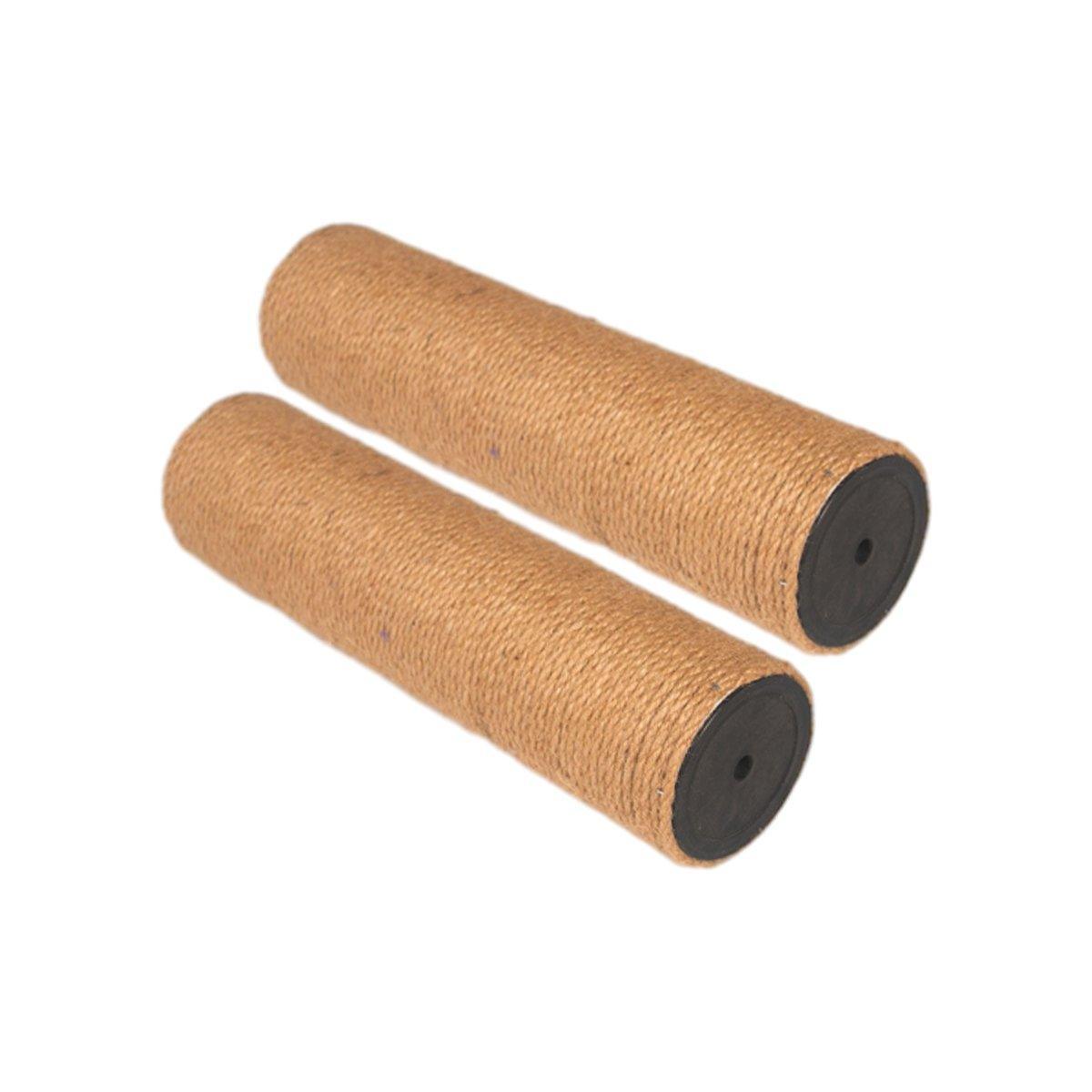 2pcs Sisal Cat Scratching Post Climbing Frame Replacement Pole for Cats Activity - 20cm