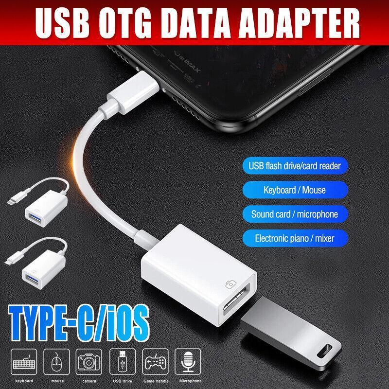 For Iphone Or Type C To Usb Otg Data Cable Adapter Male 3.0 A Female Converter - Type-C