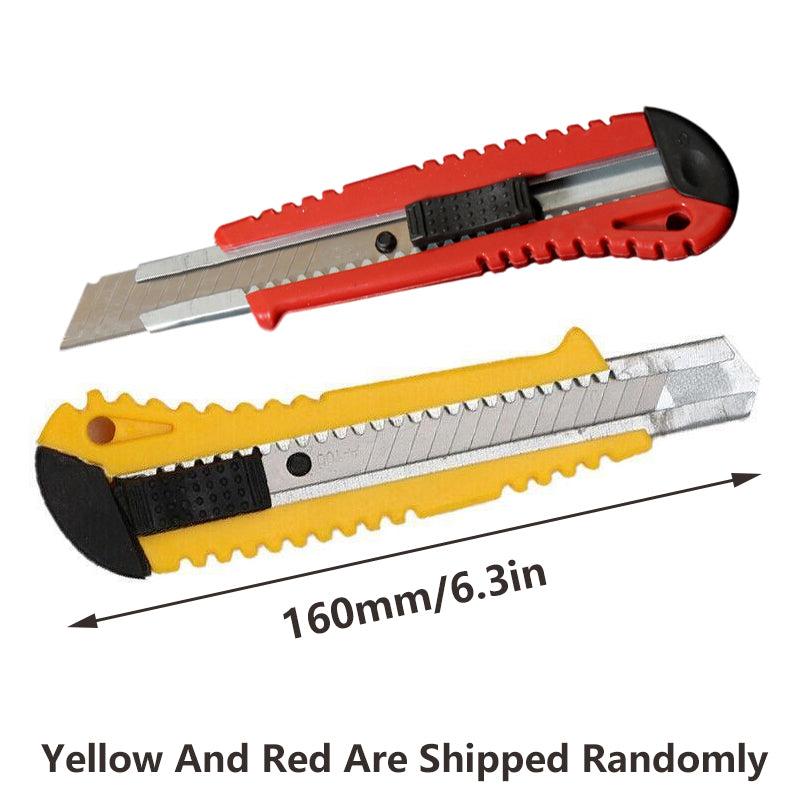 Heavy Duty Box Cutter Pack Snap Off Retractable Blade Long Last Hand Craft Tool - Sealed 2PCS