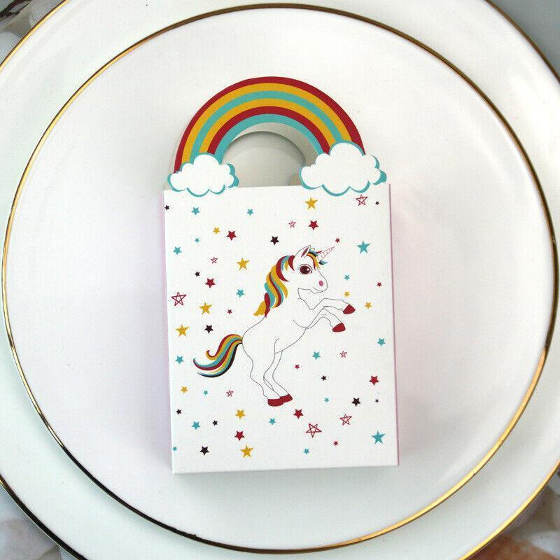 20PCS Unicorn Treat Paper Bags Candy Favour Boxes for Birthday Party 8x14cm