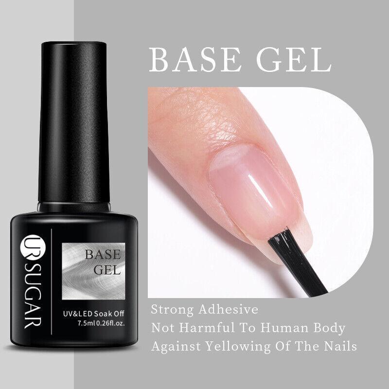 Color Glitter Nail Gel Polish UV LED Varnish Soak Off Manicure Top & Base Coat - UR-74