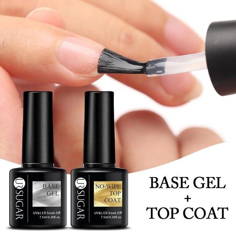 Color Glitter Nail Gel Polish UV LED Varnish Soak Off Manicure Top & Base Coat - UR-74
