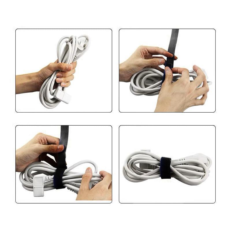 10/20/50M Hook&Loop Heavy Duty Strap Reusable Cable Ties Grip TV Tidy Organizer - 10M-20mm