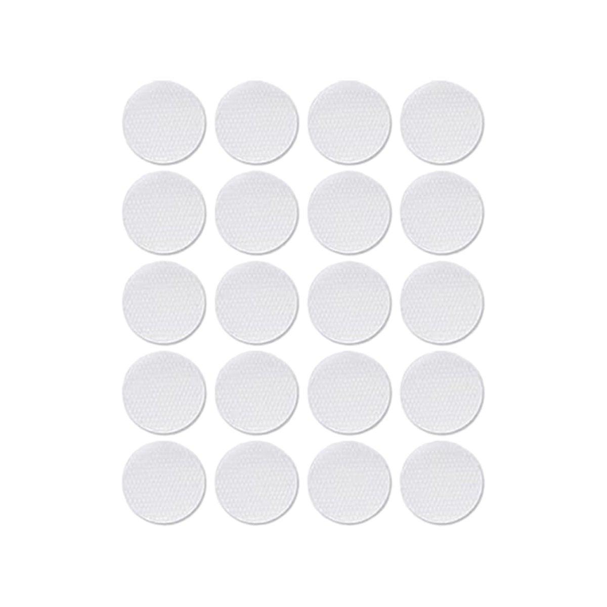 Strong Sticky Round Self Adhesive Dots DIY Bond Tape No Mark Fasteners - White 20Pairs - 20mm