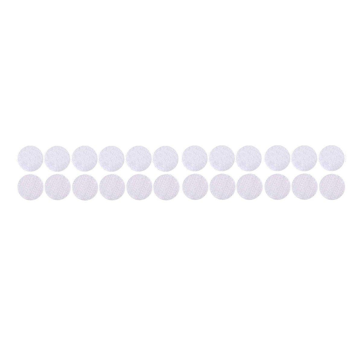 Strong Sticky Round Self Adhesive Dots DIY Bond Tape No Mark Fasteners - White 20Pairs - 20mm