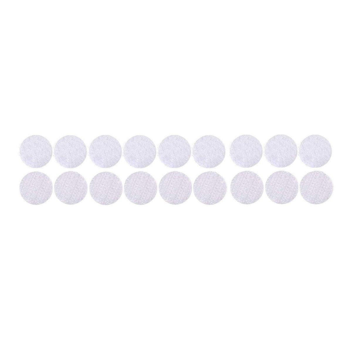 Strong Sticky Round Self Adhesive Dots DIY Bond Tape No Mark Fasteners - White 20Pairs - 20mm