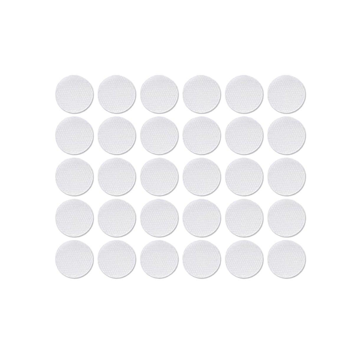 Strong Sticky Round Self Adhesive Dots DIY Bond Tape No Mark Fasteners - White 4Pairs - 50mm