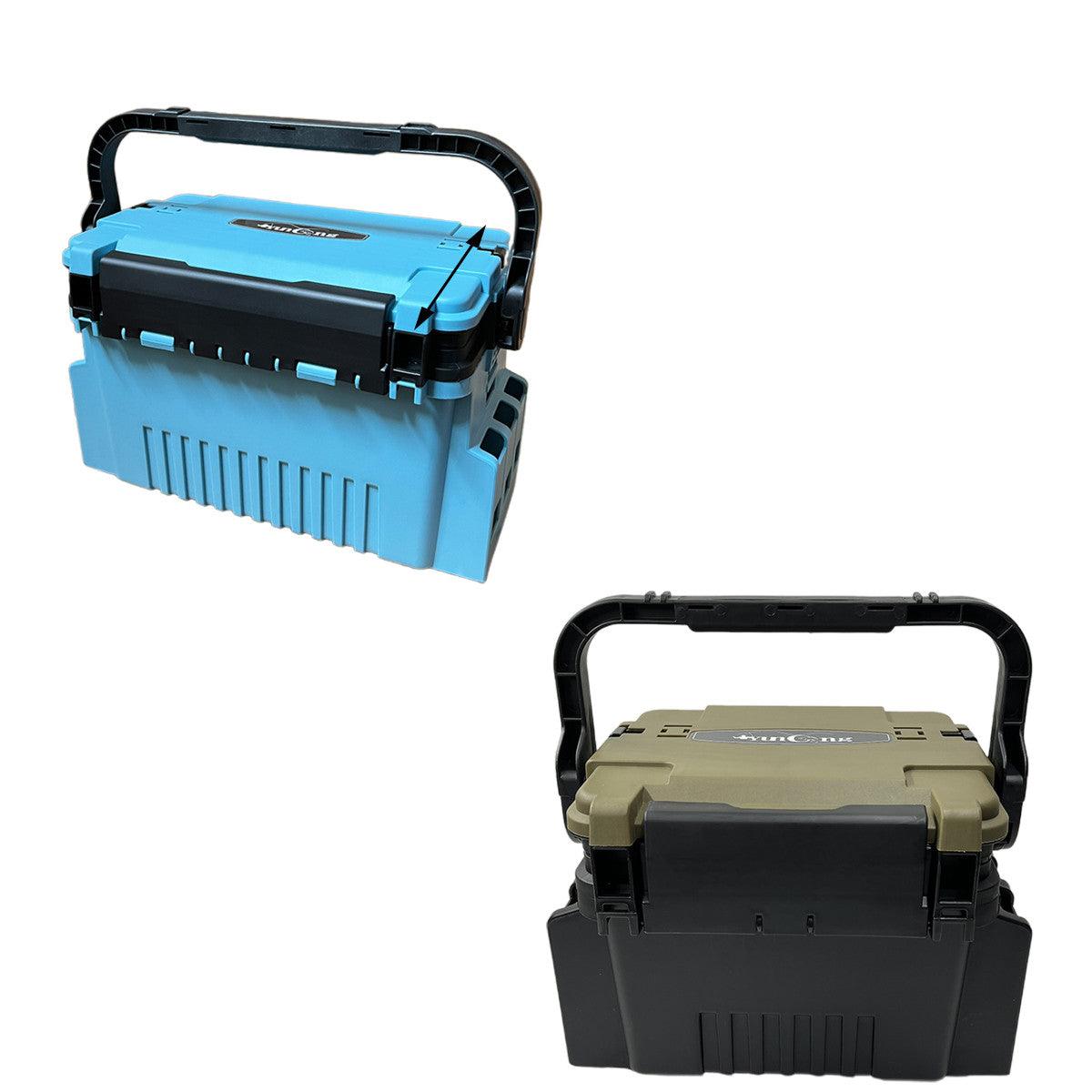 Multifunctional Fishing Tackle Box Portable Gear Storage Case Organizer Tool Box - Blue