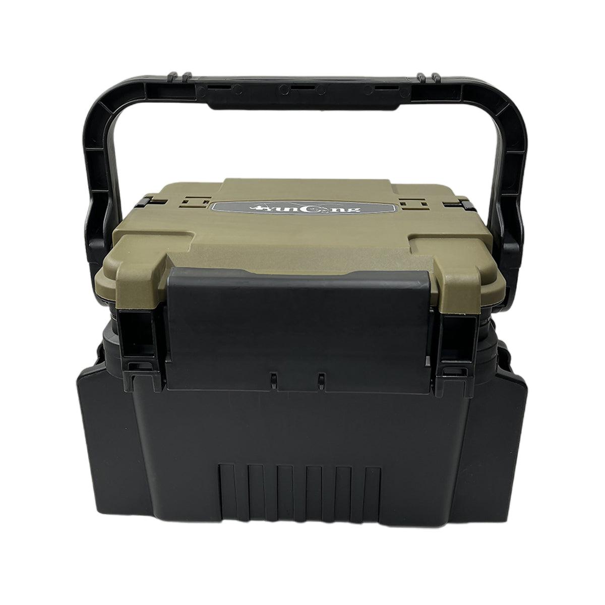 Multifunctional Fishing Tackle Box Portable Gear Storage Case Organizer Tool Box - Green